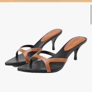 Elegant Black and Brown Women's Heels